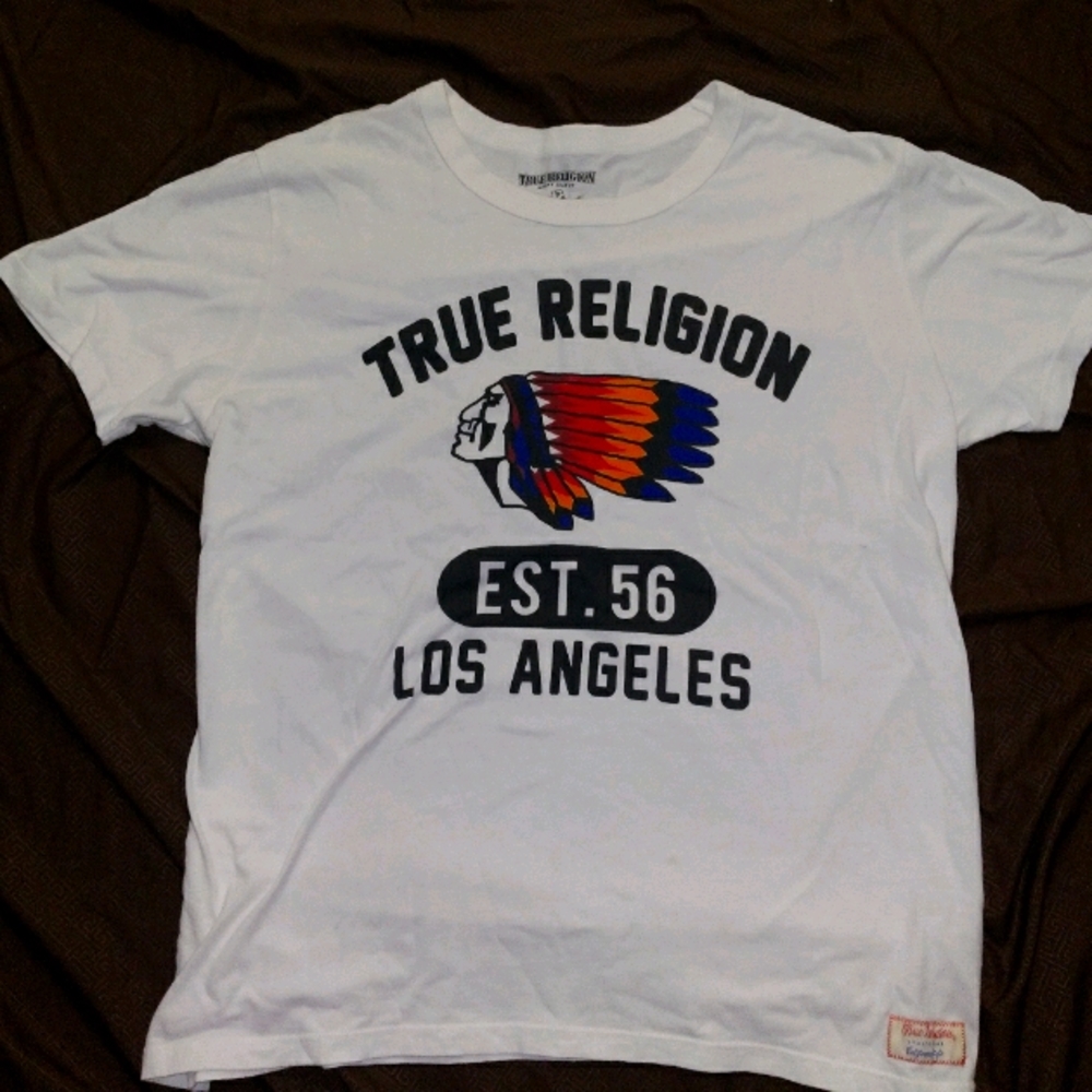 True Religion XL Shirt White Indian